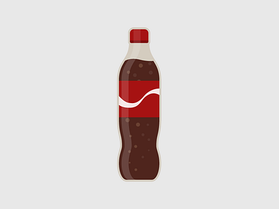 Cola bottle bottle coca cola cola design flatvector illustration illustrator vector