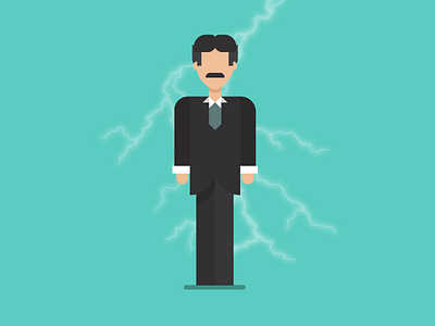 Nikola Tesla character croatia design detail flatvector illustration illustrator nikola tesla tesla vector