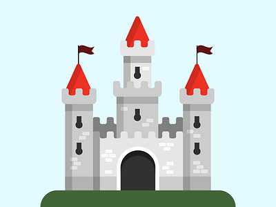 Castle architecture building castle design detail flatvector graphic design illustration illustrator vector