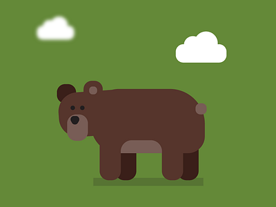 Brown bear animal design detail flat flatvector illustration illustrator vector