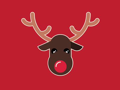 Rudolph adobe illustrator character christmas detail flat vector illustration illustrator reindeer rudolf rudolph vector