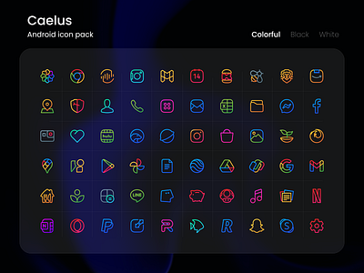 Caelus Icon pack android app design homescreen icon design icon pack icon set icons illustration ui