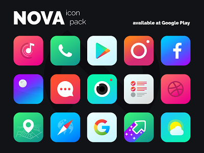 Nova Icon Pack android app app design icon design icon pack icon set icons launcher ui ux