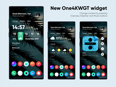 One4KWGT Pro widget android android app app design icon design icon pack icon set icons kwgt launcher widget