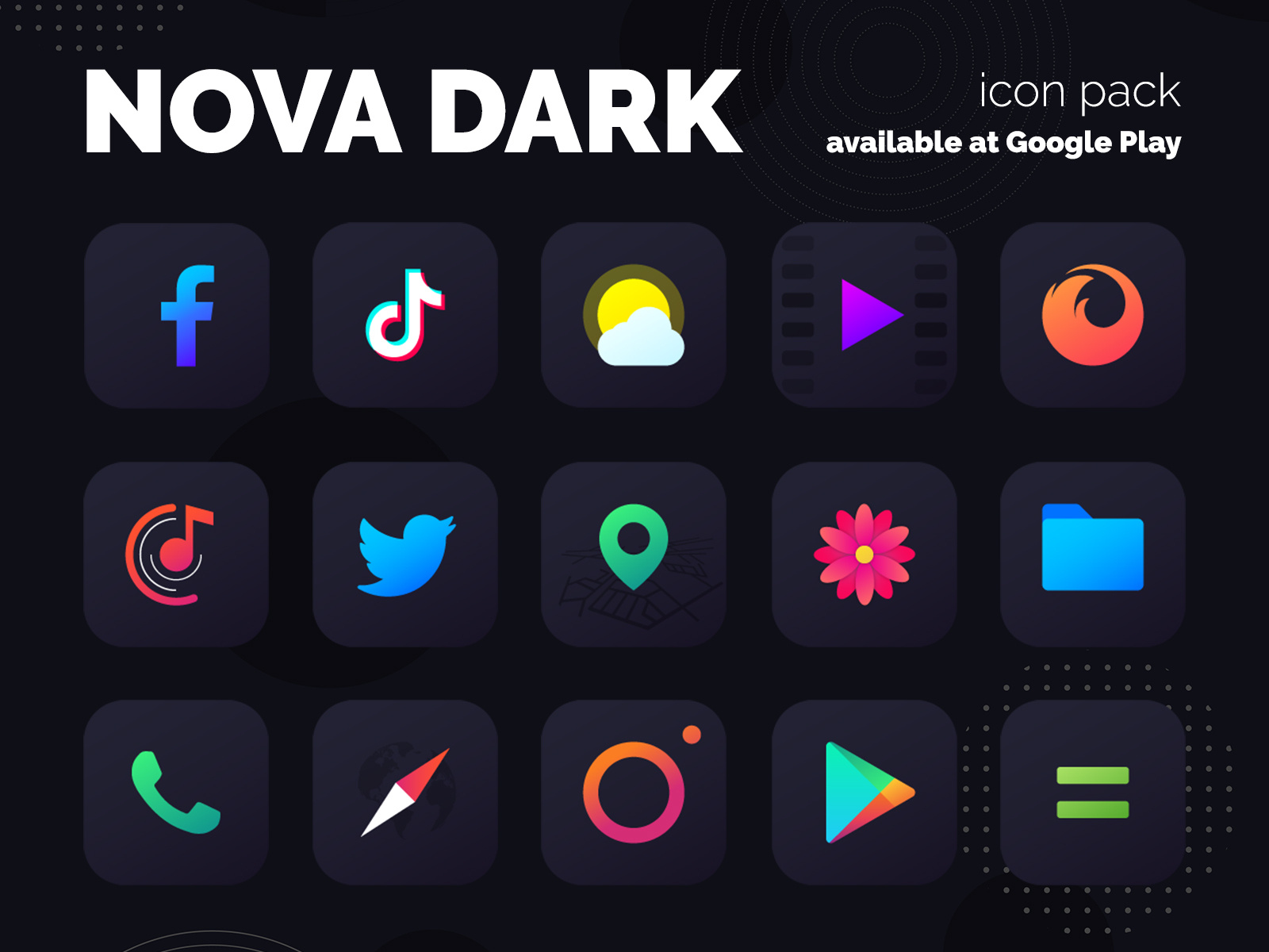 Download Nova Dark Icon Pack by Vuk Andric on Dribbble