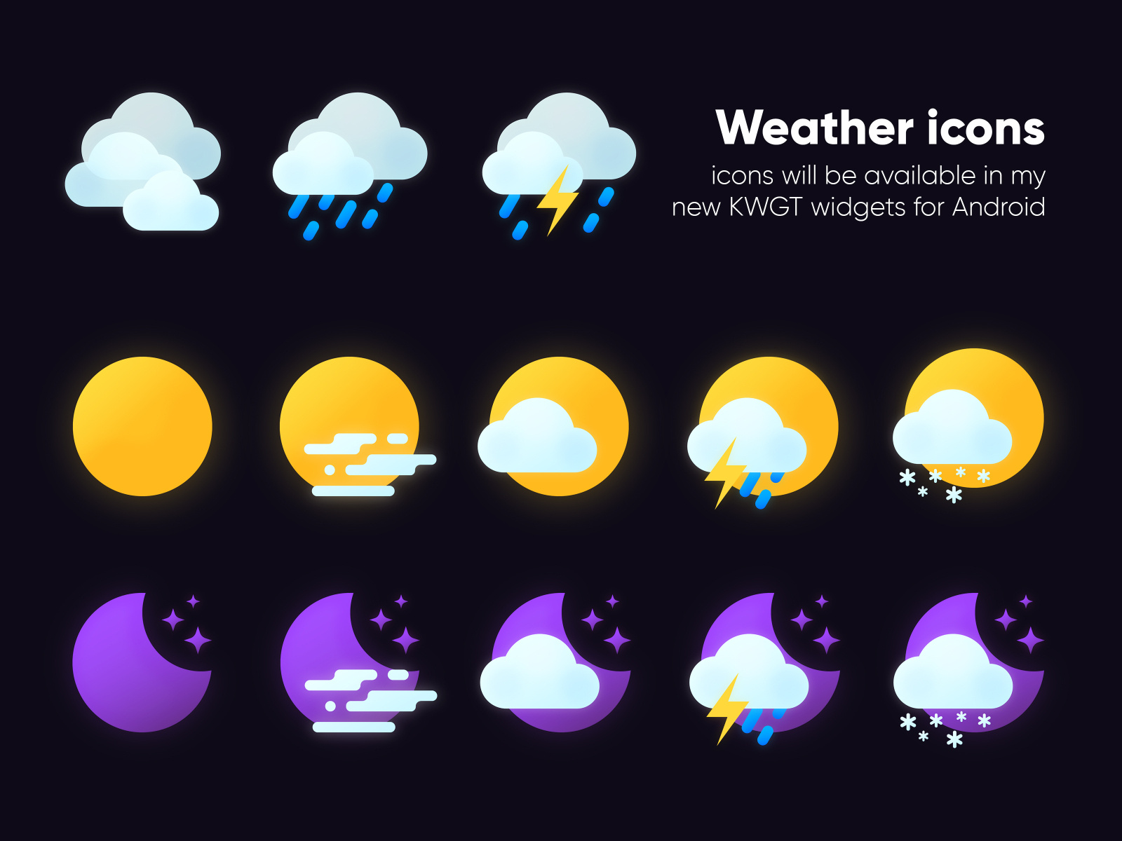 Weather Icons By Vuk Andric On Dribbble