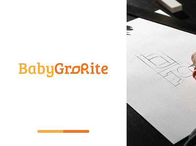 BabyGroRite - LOGO baby baby clothes branding ecommerce grow growth hidden kid kids logo logo design minimal minimalist minimalistic modern mom mother negative parenthood smart