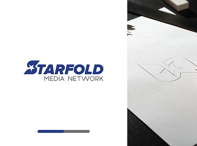 Starfold - LOGO blue branding logo logo design media minimal minimalist minimalistic modern negative network nightsky radio sky smart social space star stars symbol