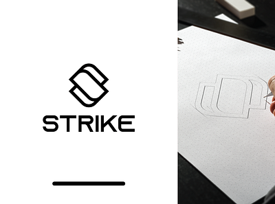 STRIKE - LOGO abstract black branding design ecology ecommerce icon logo logo design minimal minimalist minimalistic s simple smart symbol symmetry