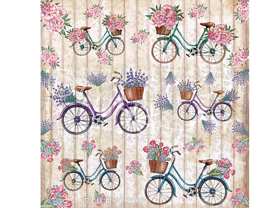 Scrapbook/Decoupage Paper- 3 bicycles collage decoupage decoupage paper paper photoshop scrapbook scrapbooking