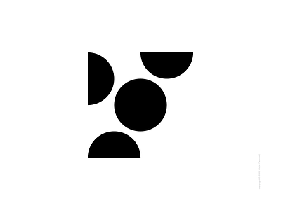 F blackandwhite bold character circle corner dots flat letter logo minimal minimalist pattern polka repetition semi-circle simple vector