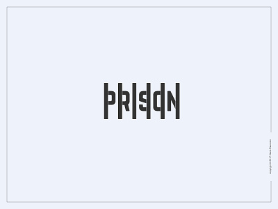 Prison Logotype bars branding design flat graphic design logo minimal prison simple smart type vector