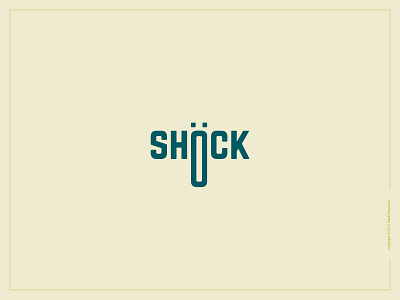 Shock Logotype branding clean design flat lettering logo minimal shock type vector
