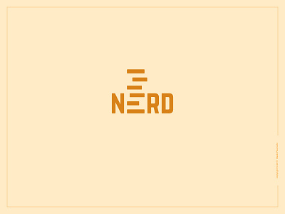 Nerd Logotype books branding design flat lettering logo logotype simple smart type vector wordmark