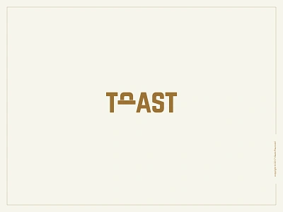 Toast Logotype bread clean minimal design flat lettering logo logotype smart toast type vector wordmark