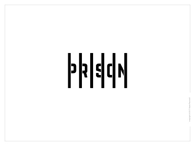 Prison Logotype branding clean minimal design flat lettering logo logotype simple smart type vector wordmark