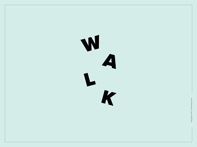 Walk Logotype calligram expressive typography flat icon lettering logo logotype simple type vector walk wordmark