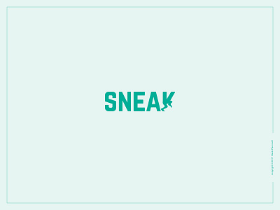 Sneak Logotype brand design flat logo logotype mark simple type vector wordmark