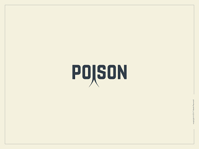 Poison Logotype branding design flat icon logo logotype poison snake type vector wordmark