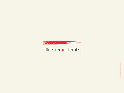 ClicsEnClients Logo branding brush design digital flat icon logo logotype pixel type vector wordmark