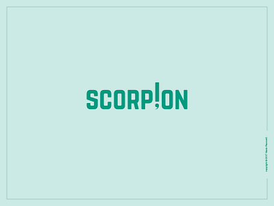 Scorpion Logotype branding design exclamation mark flat icon logo logotype scorpion type vector wordmark