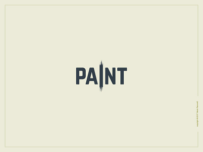 Paint Logotype brush design flat lettering logo logotype minimal paint simple type vector wordmark