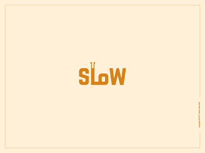 Slow Logotype design flat lettering logo logotype minimal slow smart snail type vector wordmark