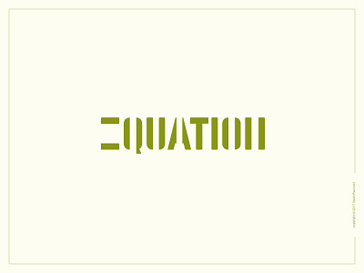 Equation Logotype branding design equation flat lettering logo logotype math minimal type vector wordmark