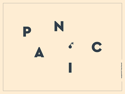 Panic Logotype brand branding design flat lettering logo logotype minimal type vector wordmark