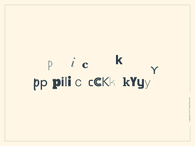 Picky Logotype design flat lettering logo logotype picky smart type typeface word wordmark