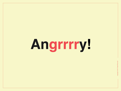 Angrrrry Logotype anger clever design flat grrr logo logotype minimal simple smart type wordmark