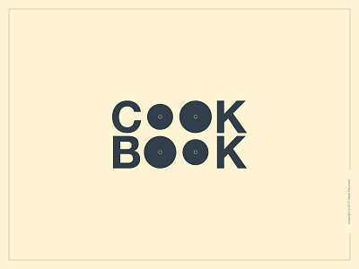 Cookbook Logotype cookbook cooking plates design expressive typography flat lettering logo logotype type vector word wordmark