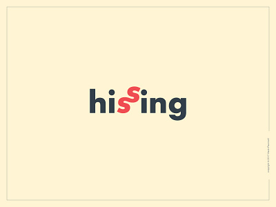 Hissing Logotype design expressive typography flat hissing lettering logo logotype snake type vector word wordmark