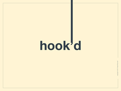 Hook’d Logotype design expressive typography flat hooked lettering logo logotype type vector word wordmark