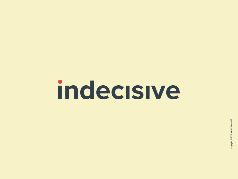 Indecisive Logotype design flat gif indecisive lettering logo logotype simple smart type vector wordmark
