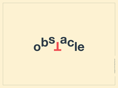 Obstacle Logotype creative design expressive flat graphic logo logotype obstacle simple smart type typography