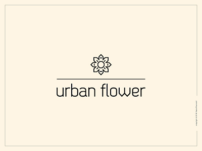 Urban Flower Logo concept flat flower graphic design logo simple urban