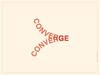 Converge Logotype converge expressive typography flat graphic design helvetica logo logotype simple smart type word wordmark