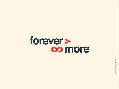 Forevermore Logotype clever expressive typography flat forever more graphic design infinity sign logo logotype more than sign simple smart wordmark