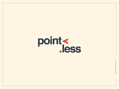 Pointless Logotype clever expressive typography flat graphic design helvetica logo logotype pointless simple smart type wordmark