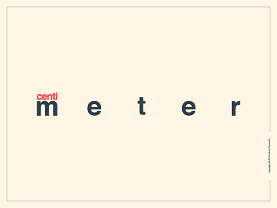 Centimeter/Centimetre Logotype centimetre clever expressive typography flat graphic design helvetica logo logotype simple smart type wordmark