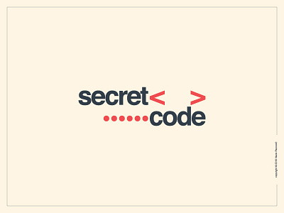 Secret Code Logotype clever expressive typography flat graphic design helvetica logo logotype secret code simple smart type wordmark