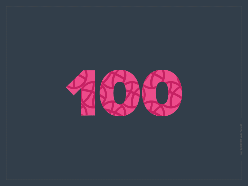 100th Shot Celebration! 100 animation celebrate dribbble jubilee milestone pattern shot
