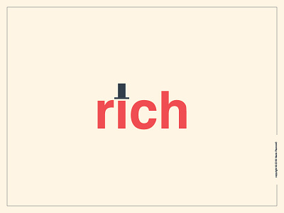 Rich Logotype clever expressive typography flat graphic design logo logotype rich simple smart type word as image wordmark