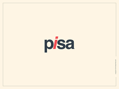 Pisa Logotype clever expressive typography flat graphic design logo logotype pisa simple smart type word as image wordmark