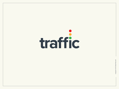 Traffic Logotype clever expressive typography flat graphic design logo logotype simple smart traffic light type wordmark