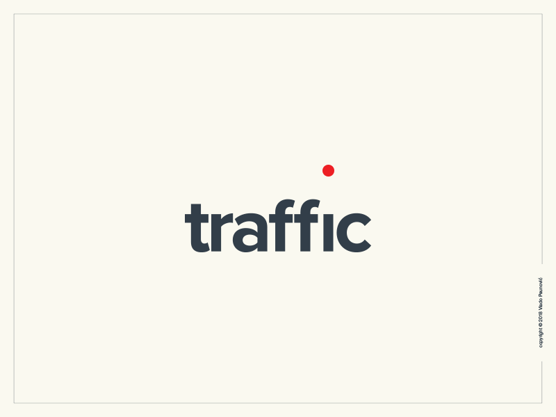 Traffic Logotype Animation animation clever expressive typography flat graphic design logo logotype loop simple smart traffic light type