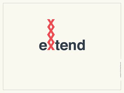 Extend Logotype clever expressive typography extend flat graphic design helvetica logo logotype loop simple smart type