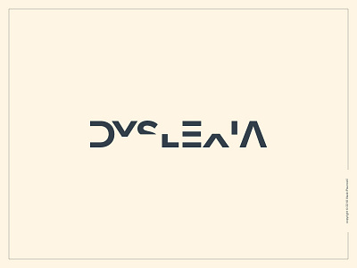 Dyslexia Logotype clever dyslexia expressive typography flat graphic design logo logotype simple smart type