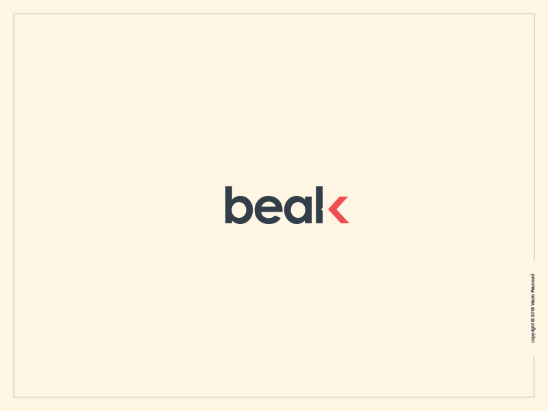 Beak Logotype Animation animation beak clever expressive typography flat logo logotype minimal simple smart type